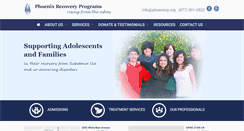 Desktop Screenshot of phoenixrecoveryprograms.com