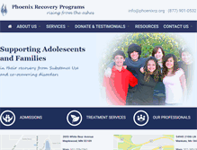 Tablet Screenshot of phoenixrecoveryprograms.com